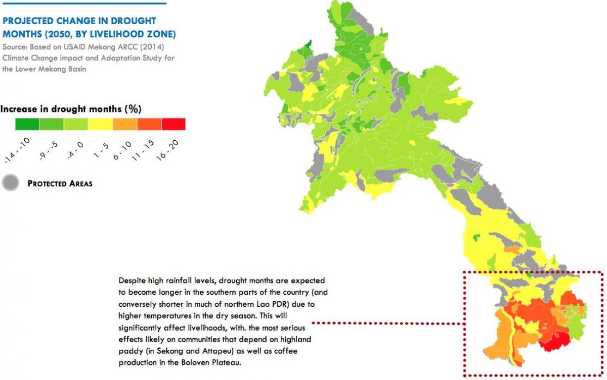 Carte du laos climat