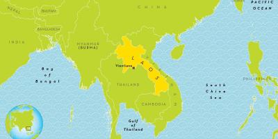 Laos emplacement sur la carte du monde