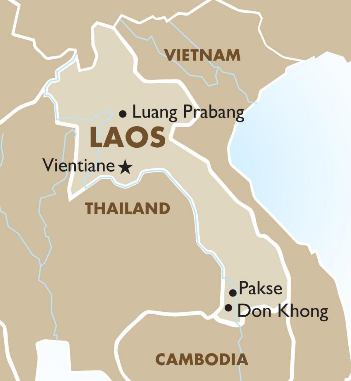 Carte de la capitale du laos 