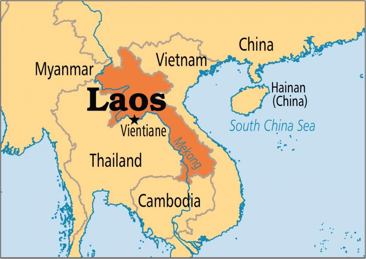 laos, pays la carte du monde