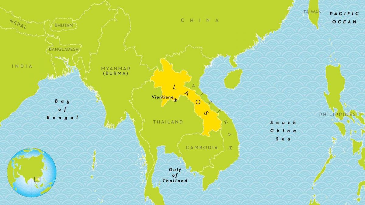 laos emplacement sur la carte du monde