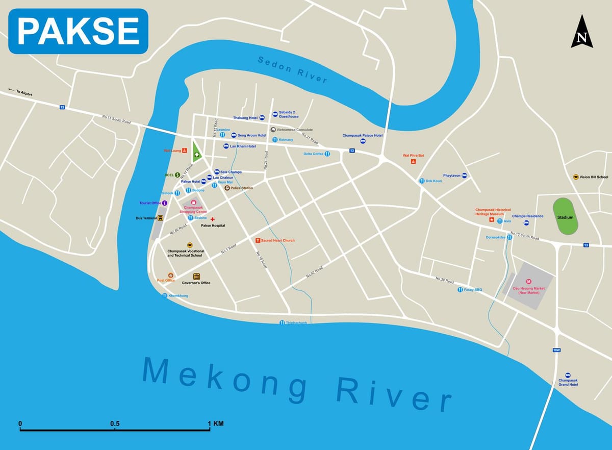 pakse carte laos