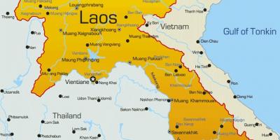 Laos sur une carte