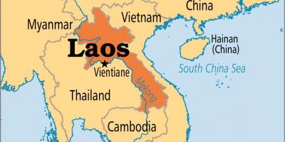 Laos, pays la carte du monde