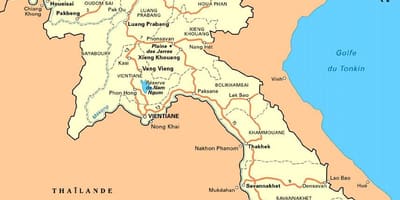 Carte du sud du laos