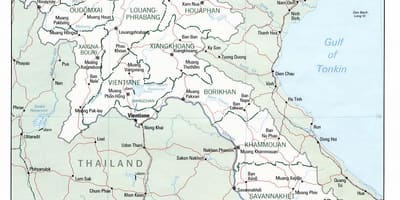 Carte de voyage au laos